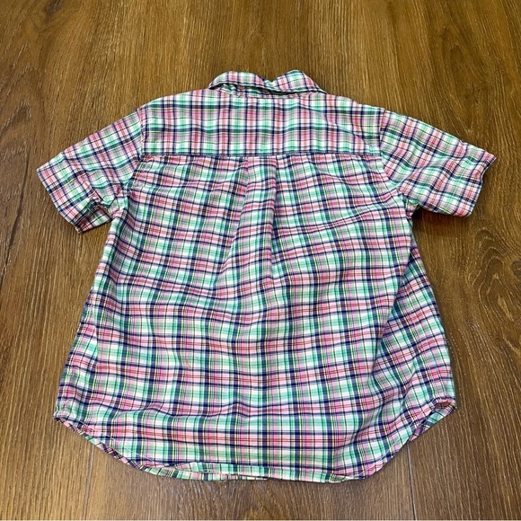 EUC Ralph Lauren Short Sleeve Button Down Plaid Shirt 12 months - Picture 6 of 6